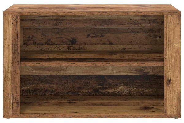 Cipőtartó polcokkal tárolóval Régi fa 75 x 35 x 45 cm Faanyag