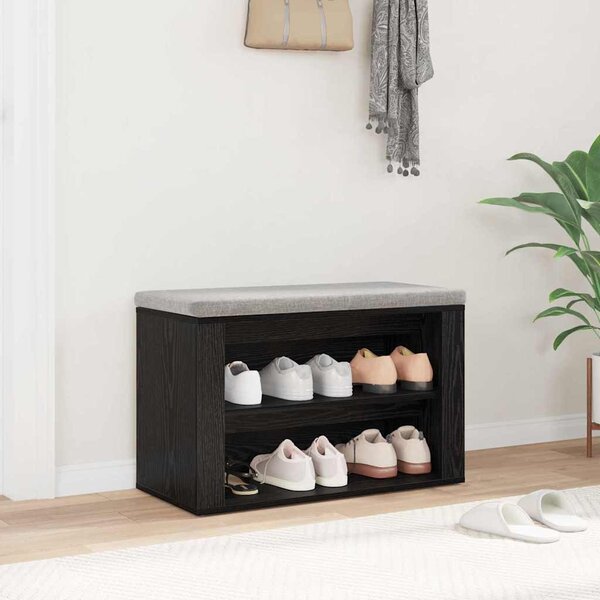 Cipőtartó polcokkal Musta tammi 75 x 35 x 45 cm Faanyag