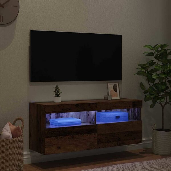 TV Fali Szekrény Öreg fa 100 x 30 x 40 cm Faanyag