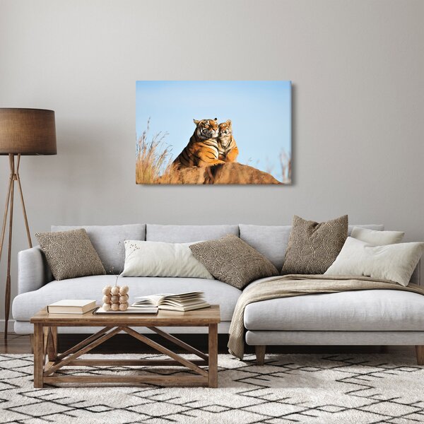 Kép - Tigris és a kölyke (90x60 cm)