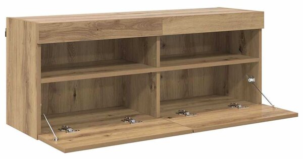 TV Fali Szekrény 100 x 30 x 40 cm Artisan tölgy Szerelt Fa