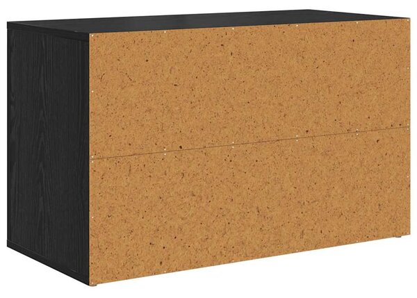 Cipőtartó polcokkal Musta tammi 75 x 35 x 45 cm Faanyag