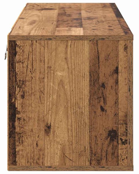 Cipőszekrény polcokkal ajtóval Régi fa 100 x 35 x 38 cm Faanyag