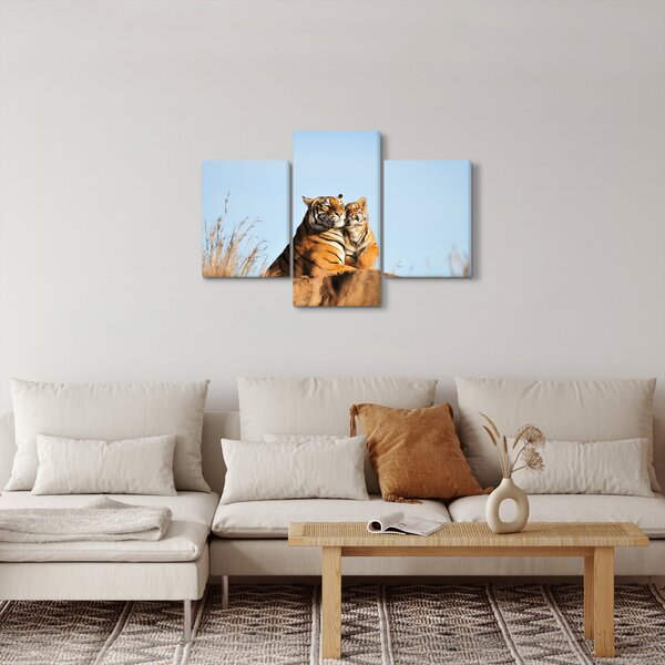 Kép - Tigris és a kölyke (90x60 cm)