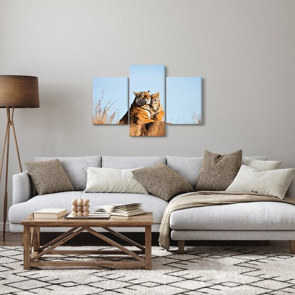 Kép - Tigris és a kölyke (90x60 cm)