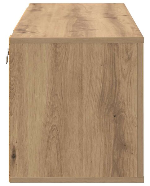 Cipőszekrény polcokkal kézműves tölgy 100 x 35 x 38 cm Faanyag