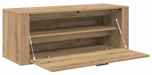 Cipőszekrény polcokkal kézműves tölgy 100 x 35 x 38 cm Faanyag