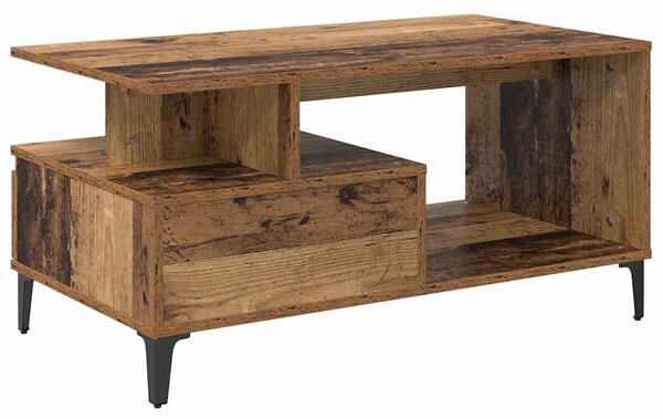 Dohányzóasztal with Drawer Régi fa 90 x 49 x 45 cm Faanyag