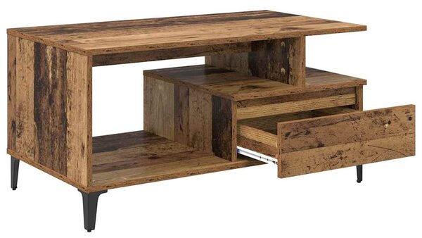 Dohányzóasztal with Drawer Régi fa 90 x 49 x 45 cm Faanyag