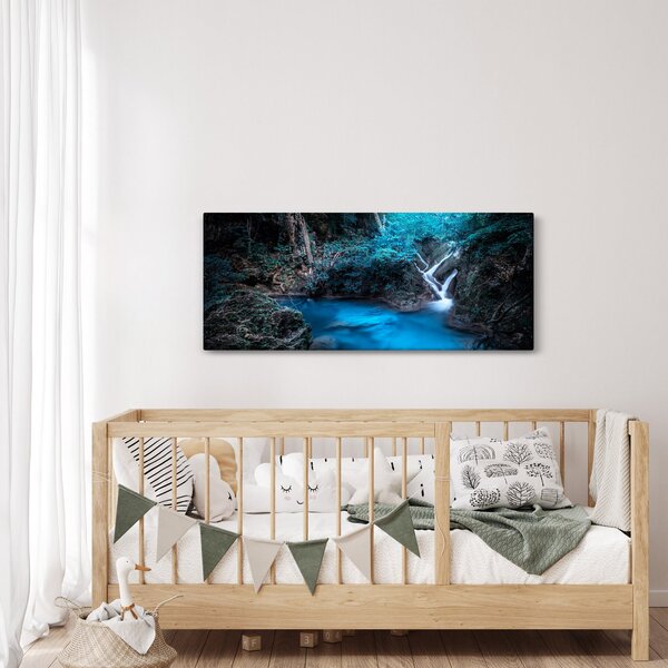 Kép - Varázslatos éjszaka egy trópusi erdőben (120x50 cm)