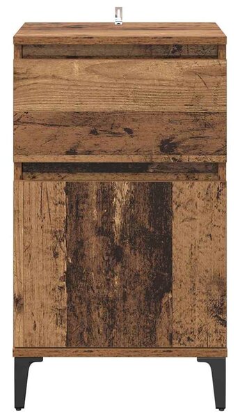 Éjjeliszekrény fiókkal Öreg fa 40 x 35 x 70 cm Faanyag
