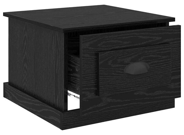 Dohányzóasztal with Drawer Musta tammi 50 x 50 x 35 cm Faanyag