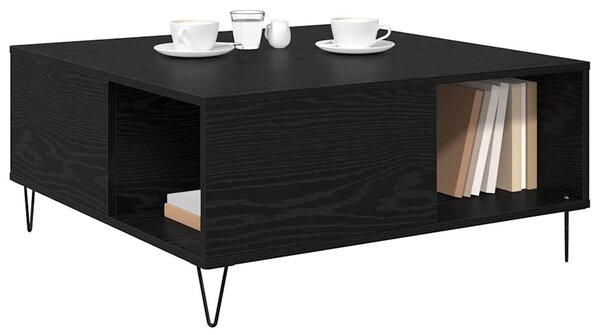 Dohányzóasztal Fekete tölgy 80 x 80 x 36,5 cm Faanyag