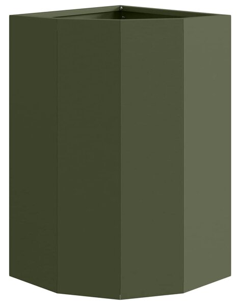 Sarok Virágtartó Oliva zöld 30 x 30 x 50 cm Acél