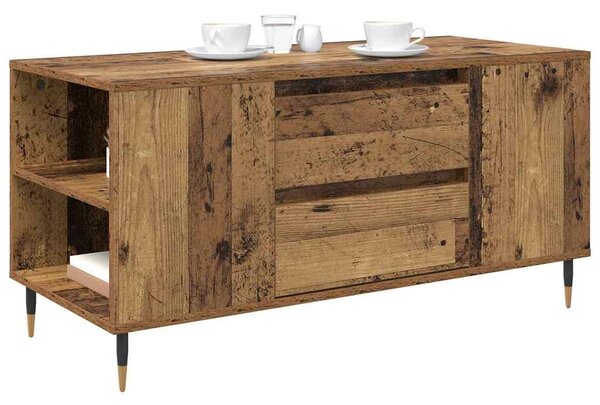 Dohányzóasztal with Drawer Régi fa 102 x 44.5 x 50 cm Faanyag