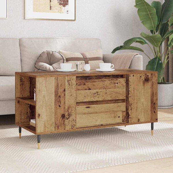 Dohányzóasztal with Drawer Régi fa 102 x 44.5 x 50 cm Faanyag
