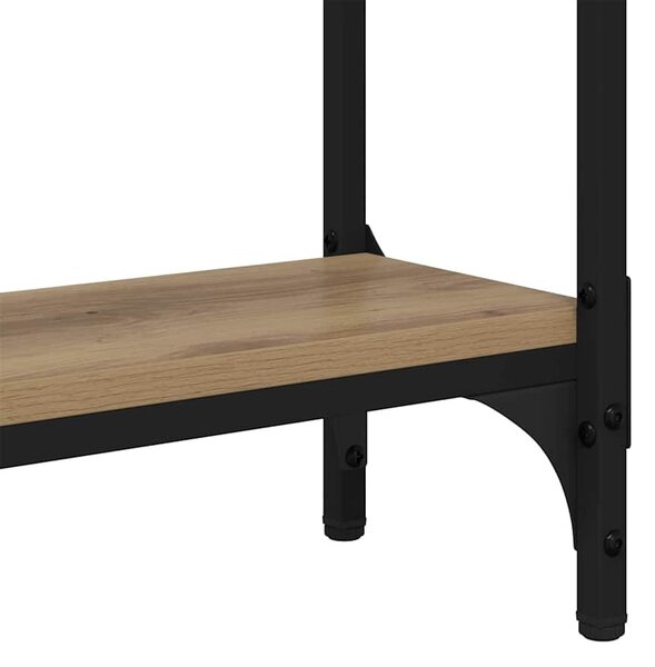 Konzolasztal polcokkal Artisan tölgy 75 x 22,5 x 75 cm Faanyag