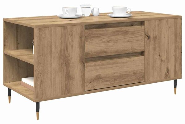 Dohányzóasztal kézműves tölgy 102 x 44.5 x 50 cm Faanyag