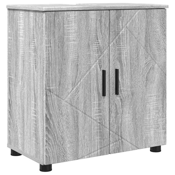 Fürdőszoba bútor szett 4 db Szürke Sonoma 35 x 30 x 192 cm