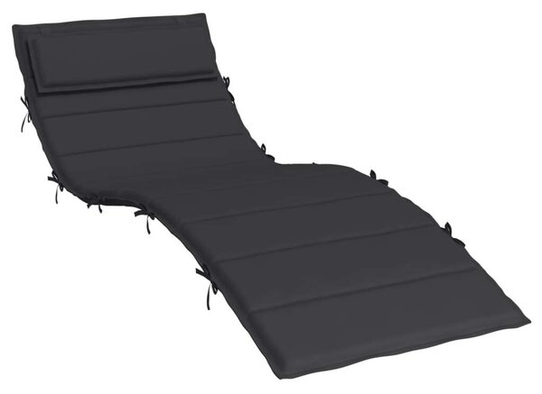 Napozóágy párna - Oxford szövet - Fekete - 180x60cm