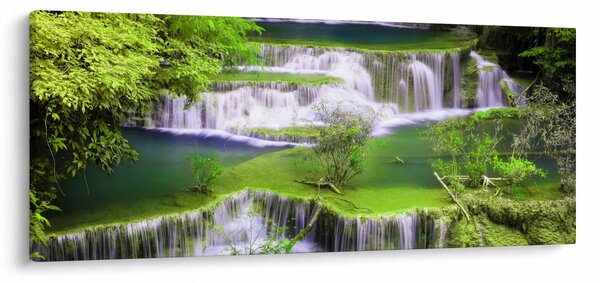 Kép - Huay Mae Khamin vízesések, Kanchanaburi, Thaiföld (120x50 cm)