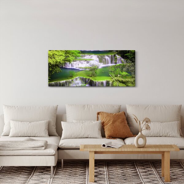 Kép - Huay Mae Khamin vízesések, Kanchanaburi, Thaiföld (120x50 cm)