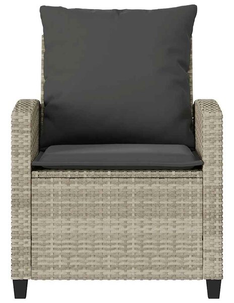 VidaXL 4 részes világosszürke polyrattan kerti ülőgarnitúra párnákkal