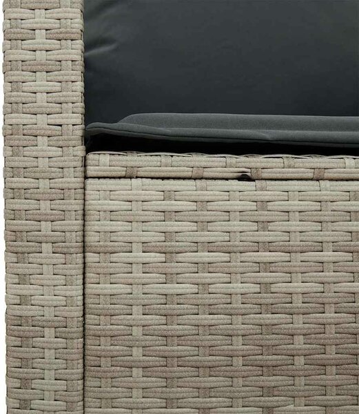 VidaXL 4 részes világosszürke polyrattan kerti ülőgarnitúra párnákkal