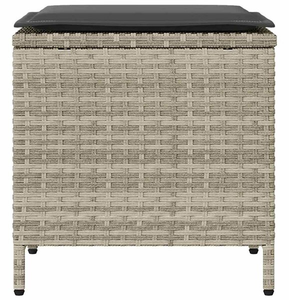 VidaXL 4 részes világosszürke polyrattan kerti ülőgarnitúra párnákkal