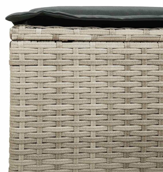 VidaXL 4 részes világosszürke polyrattan kerti ülőgarnitúra párnákkal