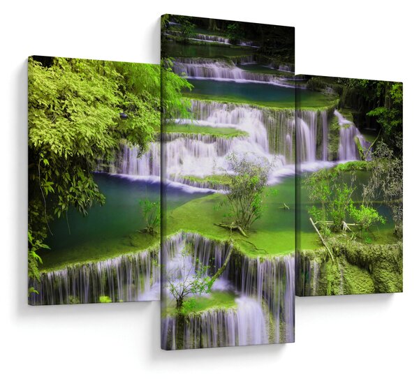 Kép - Huay Mae Khamin vízesések, Kanchanaburi, Thaiföld (90x60 cm)