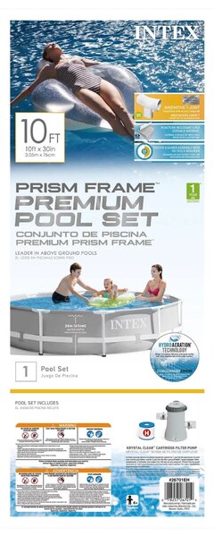 Intex Prism Frame 26702NP fémkeretes medence, 305x76 cm, 4500 liter, szűrőszivattyúval