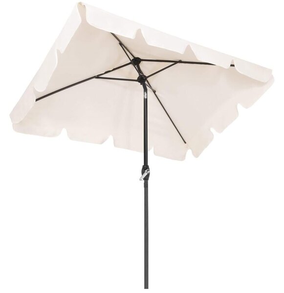 Állítható terasz- vagy kerti napernyő, 2 irányba dőlhető, UV-védelem UPF 50+, 195x122 cm, bézs