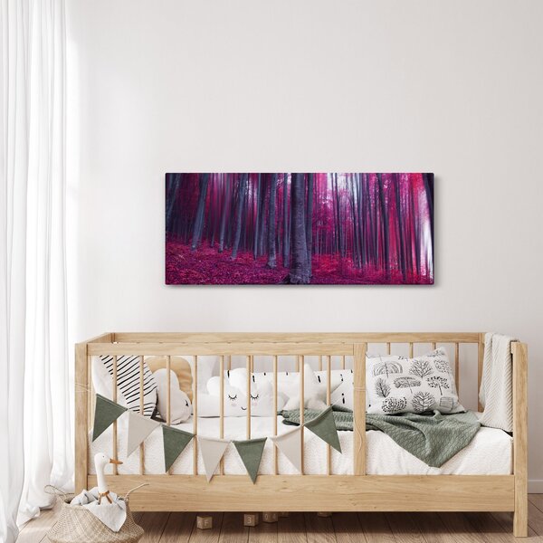 Egy rózsaszín erdő képe (120x50 cm)