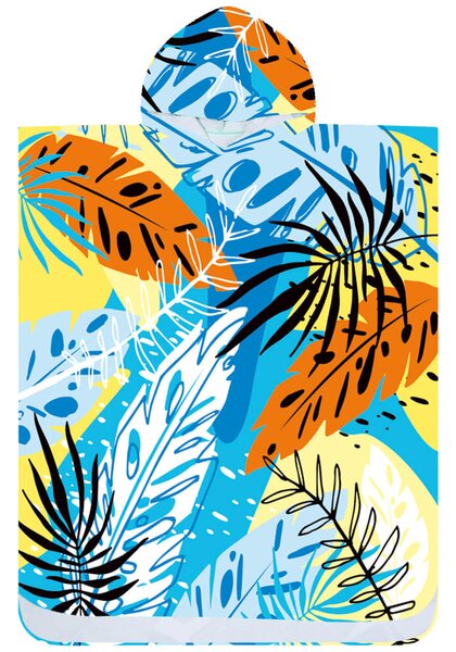 Poncsó törölköző SUMMER FRESH kék-sárga 80×145 cm