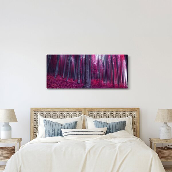 Egy rózsaszín erdő képe (120x50 cm)