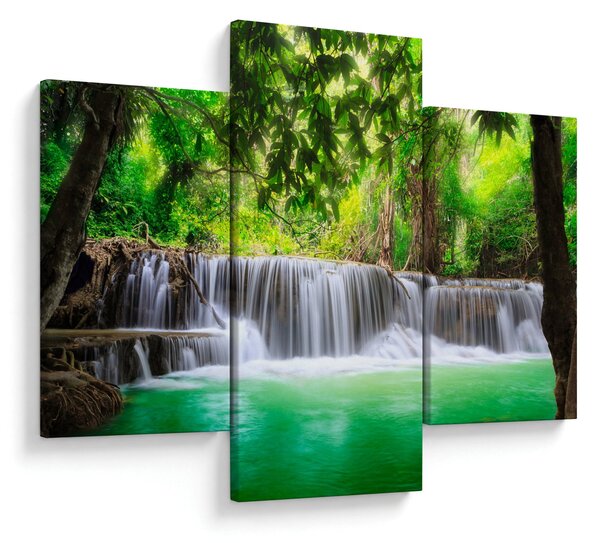 Kép egy vízesésről Kanchanaburiban, Thaiföldön (90x60 cm)