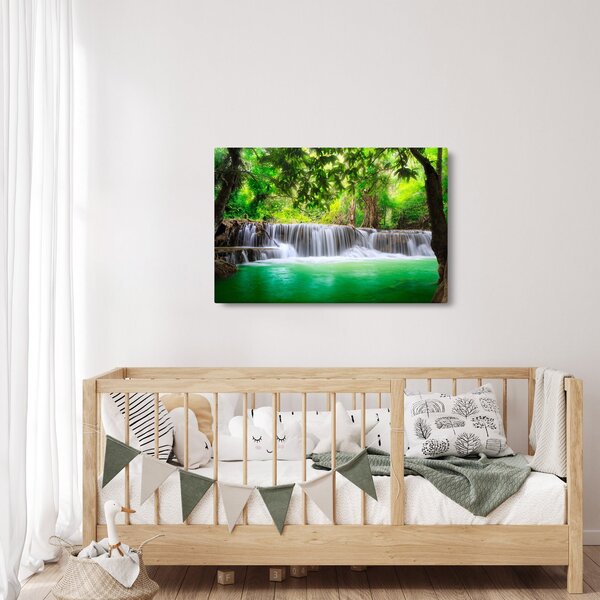Kép egy vízesésről Kanchanaburiban, Thaiföldön (90x60 cm)