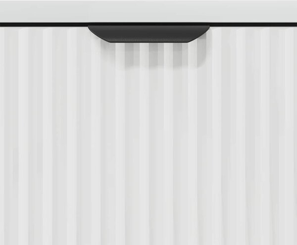 Széf fiókkal Magasfényű fehér 89.5 x 33 x 82 cm Faanyag