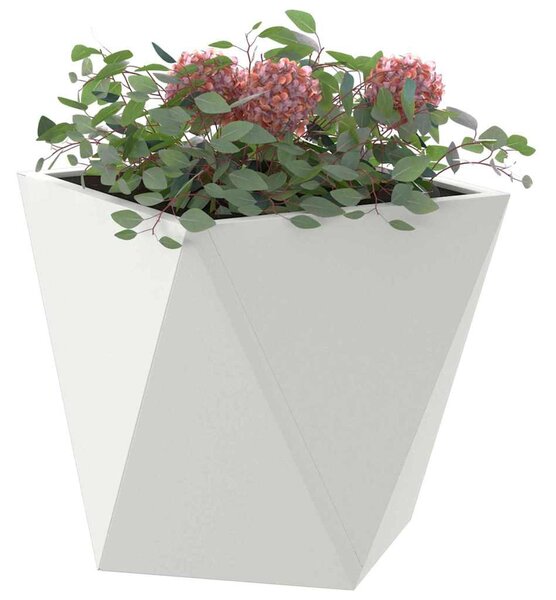 Növénytartó 2 db Fehér 30 x 30 x 30 cm Acél