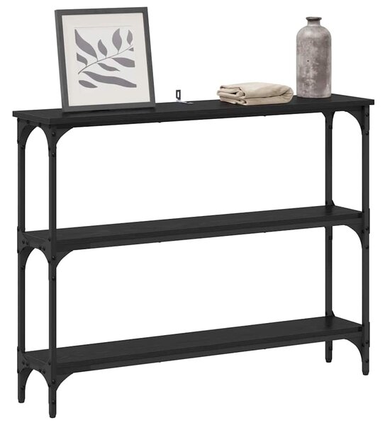 Konzolasztal Musta tammi 100 x 22.5 x 75 cm Műgyanta fa és Fém