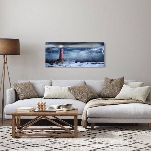 Kép - Világítótorony egy sziklán (120x50 cm)