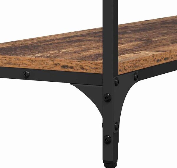 Konzolasztal polcokkal Régi fa 100 x 29 x 75 cm Faanyag