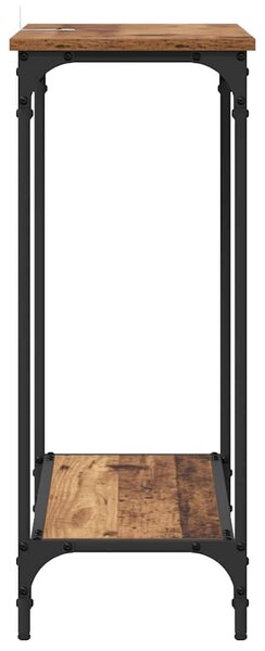 Konzolasztal polcokkal Régi fa 75 x 30.5 x 75 cm Faanyag