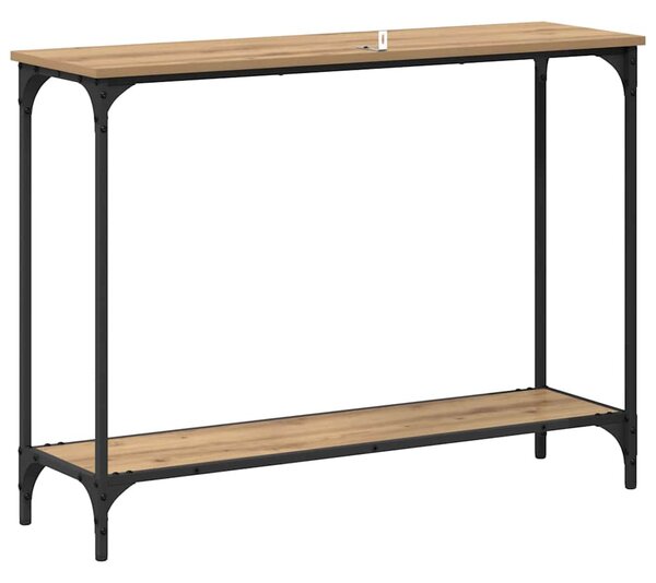 Konzolasztal kézműves tölgy 101 x 30.5 x 75 cm Faanyag