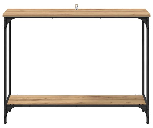Konzolasztal kézműves tölgy 101 x 30.5 x 75 cm Faanyag