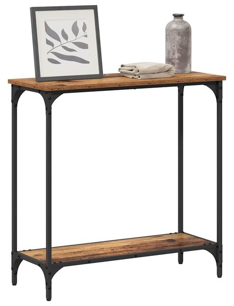 Konzolasztal polcokkal Régi fa 75 x 30.5 x 75 cm Faanyag