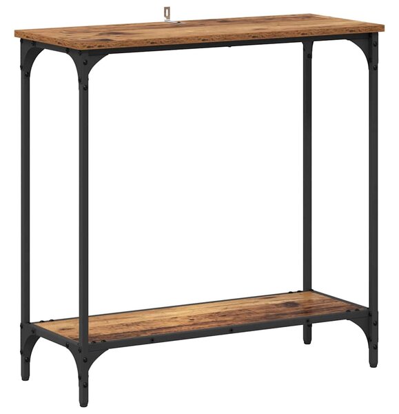 Konzolasztal polcokkal Régi fa 75 x 30.5 x 75 cm Faanyag