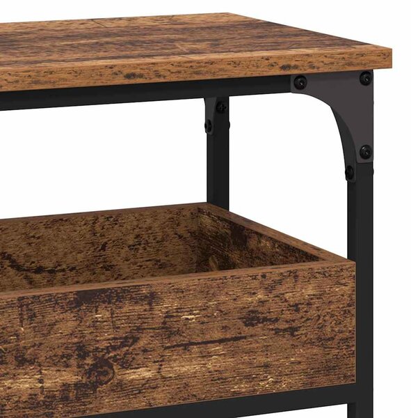 Konzolasztal polcokkal Régi fa 100 x 29 x 75 cm Faanyag
