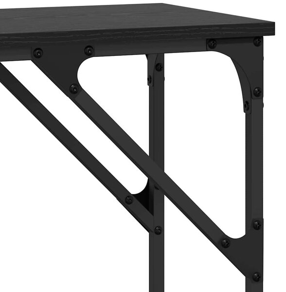 Konzolasztal Musta tammi 140 x 29 x 75 cm Faanyag